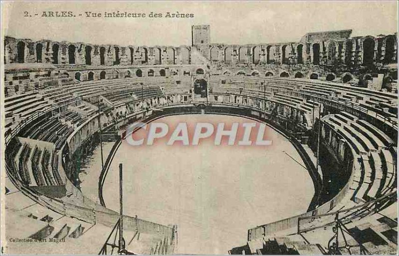 Postcard Ancient Arles View Inner des Arenes