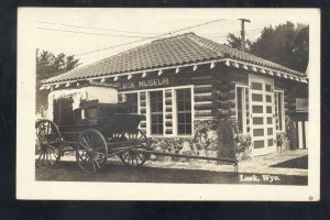 RPPC LUSK WYOMING LUSK MUSEUM HORSE DRAWN WAGON REAL PHOTO POSTCARD