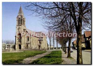 Postcard Modern Talange Jesus Parish Church Worker