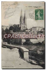 Old Postcard Niort Church St Andre