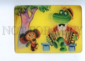 487139 1986 Shvartsman cartoon Crocodile Gena Cheburashka lenticular 3D CALENDAR