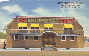 Jefferson Parrish Louisiana New Southport Club, Color Linen Vintage PC U4863