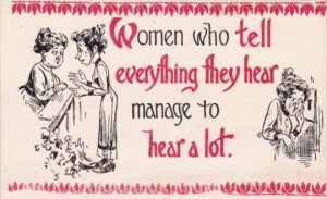 Motto Card Women Who Tell Everything They Hear