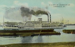 C.1900-09 S. S. City of Cincinnati at Louisville, Ky. Postcard F71 