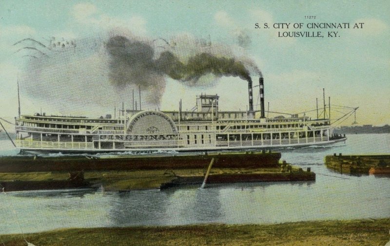 C.1900-09 S. S. City of Cincinnati at Louisville, Ky. Postcard F71 