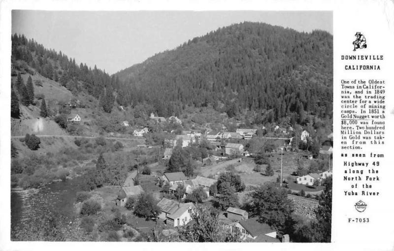 Downieville California Scenic View Frasher Real Photo Antique Postcard J55602