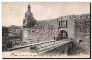 Old Postcard Concarneau The Belfry and Entrance of the closed City