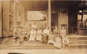 E25/ Waynesfield Ohio Real Photo RPPC Postcard 1914 Auglaize Co Hotel Staff