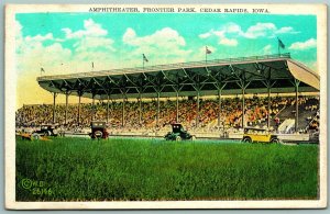 Amphitheater Frontier Park Cedar Rapids Iowa IA UNP Unused WB Postcard J8
