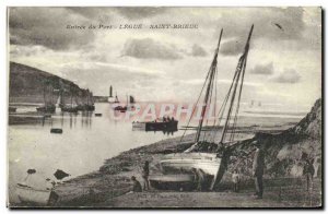 Old Postcard Entree du Port Saint Brieuc Boat Legue