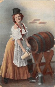 Lot170 germany hotel carl pickel oldenburg i gr woman with a keg of beer types