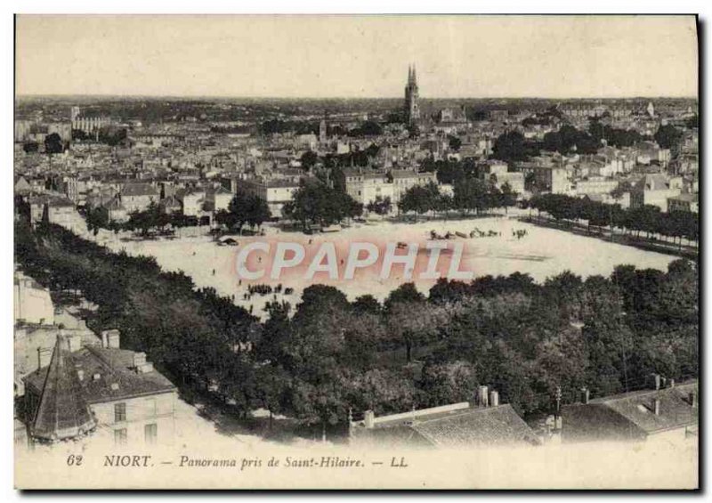 Old Postcard Niort Panorama Taken from Saint Hilaire