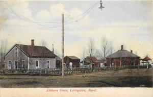 Vintage Postcard Elkhorn Fence Livingston Montana Park County MT