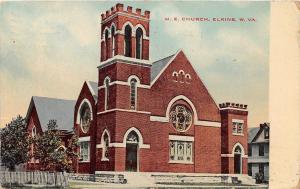 D68/ Elkins West Virginia WV Postcard 1912 M.E. Church Building