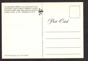 VT Quechee Gorge Water Fall Falls River Vermont Postcard