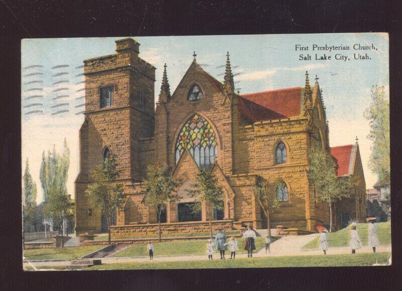 SALT LAKE CITY UTAH FIRST PRESBYTERIAN CHURCH VINTAGE POSTCARD MIAMI MISSOURI