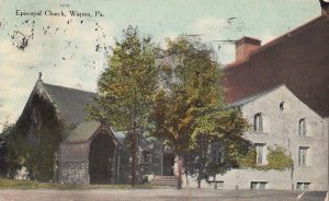 Postcard Episcopal Church Warren PA 1910