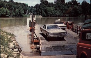 DE WITT AR St Charles Car Ferry CLASSIC CARS Old Postcard