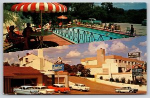 Dallas Texas~Belmont Motor Hotel~Pool~Youngblood's Fried Chicken~1950s Cars