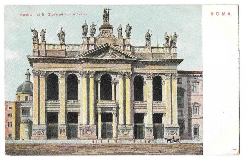 Italy Rome Basilica Giovanni in Laterano Vntg UND Postcard