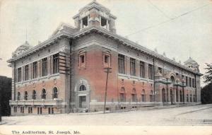 St Joseph Missouri birds eye view outside The Auditorium antique pc Z31168