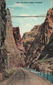 VINTAGE POSTCARD DENVER & RIO GRANDE WESTERN RAILWAY ROYAL GORGE