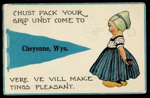 Dutch girl - Cheyenne Wyoming banner 1913