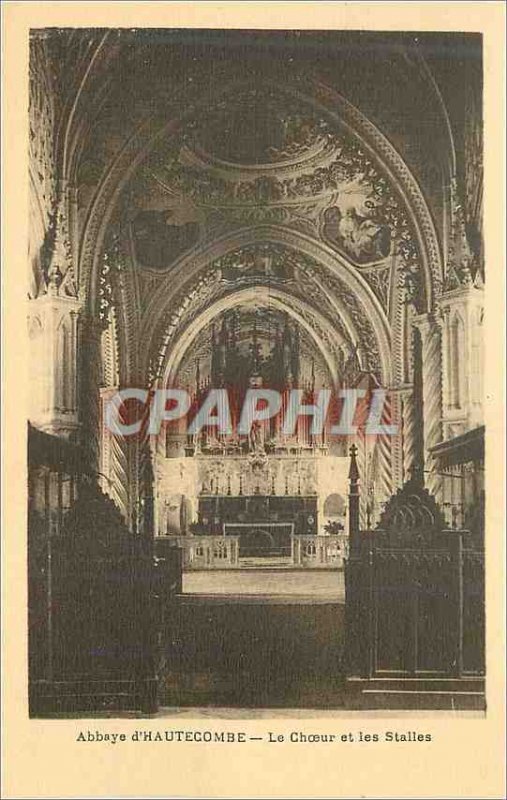 Postcard Abbey of Hautecombe Choir and Organ Stalls