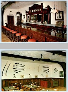 2 Postcards SHERIDAN, Wyoming WY ~ Buffalo Bill Bar SHERIDAN INN Gun Collection