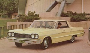 Postcard Car 1964 Chevrolet Impala 4 Door Sport Sedan