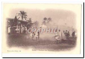 Algeria Biskra Old Postcard Fantazia Mozabites (animated)