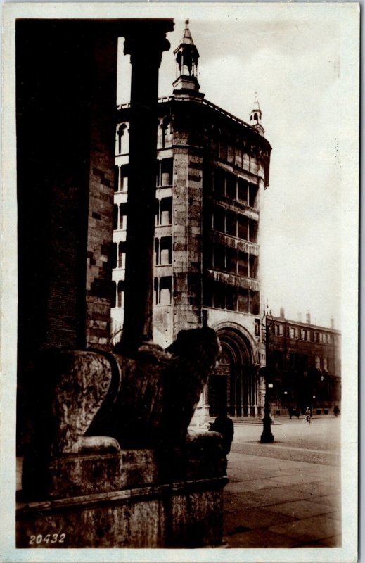 Parma Battistero Baptistery Italy Religious Edifice Real Photo Rppc Postcard 