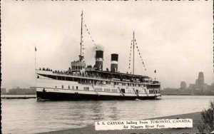 Toronto Ontario ONT S.S. Cayuga Steamer Steamship Real Photo Vintage Postcard