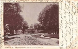 C.1907 Camden, N.Y. Main and Oswego Streets from Empey Ave. Postcard ~ Maloney