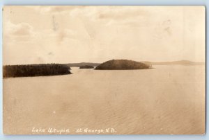 St. George New Brunswick Canada Postcard Lake Utopia c1910 RPPC Photo
