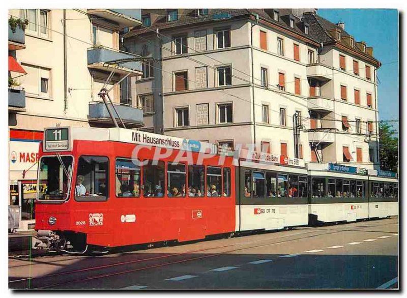 Postcard Modern VBZ Tram Be 4 6 nr 2028 2305 SBB Intercity Zuges