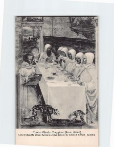 Postcard How Benedict obtains flour in abundance Monte Oliveto Maggiore Italy