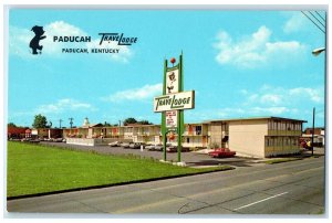 c1950's Paducah Travel Lodge Hotel & Restaurant Cars Paducah Kentucky Postcard