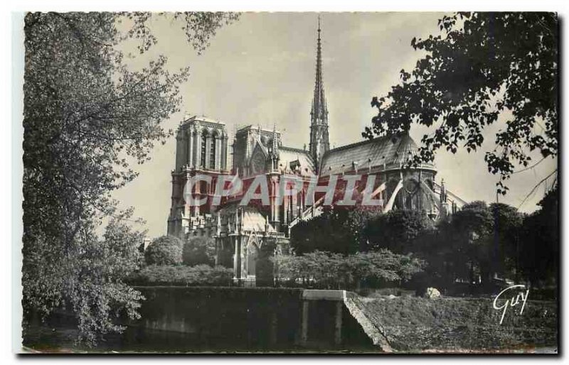 Old Postcard Paris and Wonders The Cathedral of Our Lady southern view is