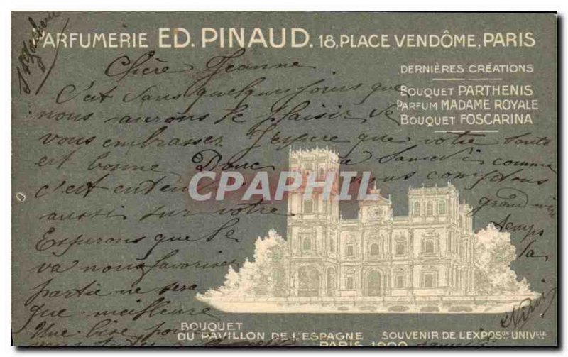 Old Postcard Parfurmerie Perfume Pinaud Place Vendome Paris Pavilion of Expo ...