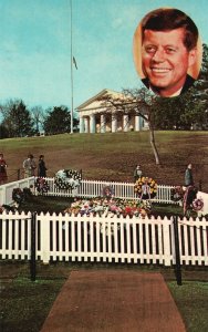 Vintage Postcard Grave Of John F. Kennedy 35th President Of The United States