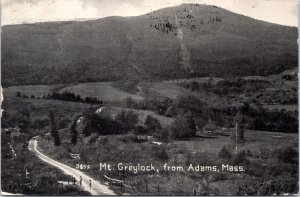 Postcard MA Adams - view of Mt. Greylock