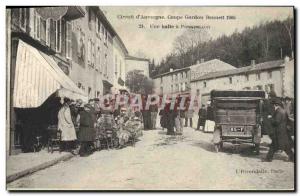 Postcard Old Cars Tour d & # 39Auvergne Gordon Bennett cup 1905 A stop has Po...