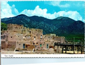 Postcard - Taos Pueblo - Taos, New Mexico