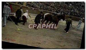 Old Postcard Bullfight Bullfight El arrastre