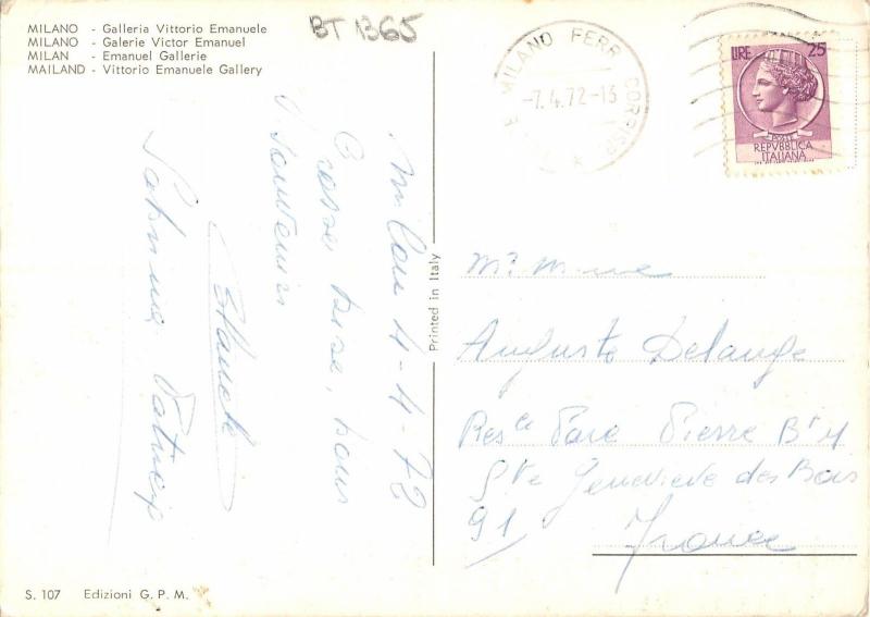 BT1365 milano galleria vittoria emanuele italy