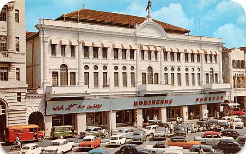 Singapore Old Vintage Antique Post Card Robinson's Departmental Store Ra...