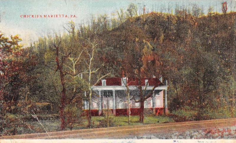 Marietta Pennsylvania Chickies Residence Antique Postcard K88099