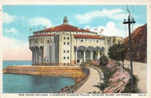 New Casino Building, Pleasure Palace, Catalina Island, CA 1920s Vintage Postcard