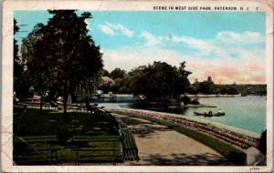 Scene In West Side Park Paterson New Jersey Vintage Postcard C153